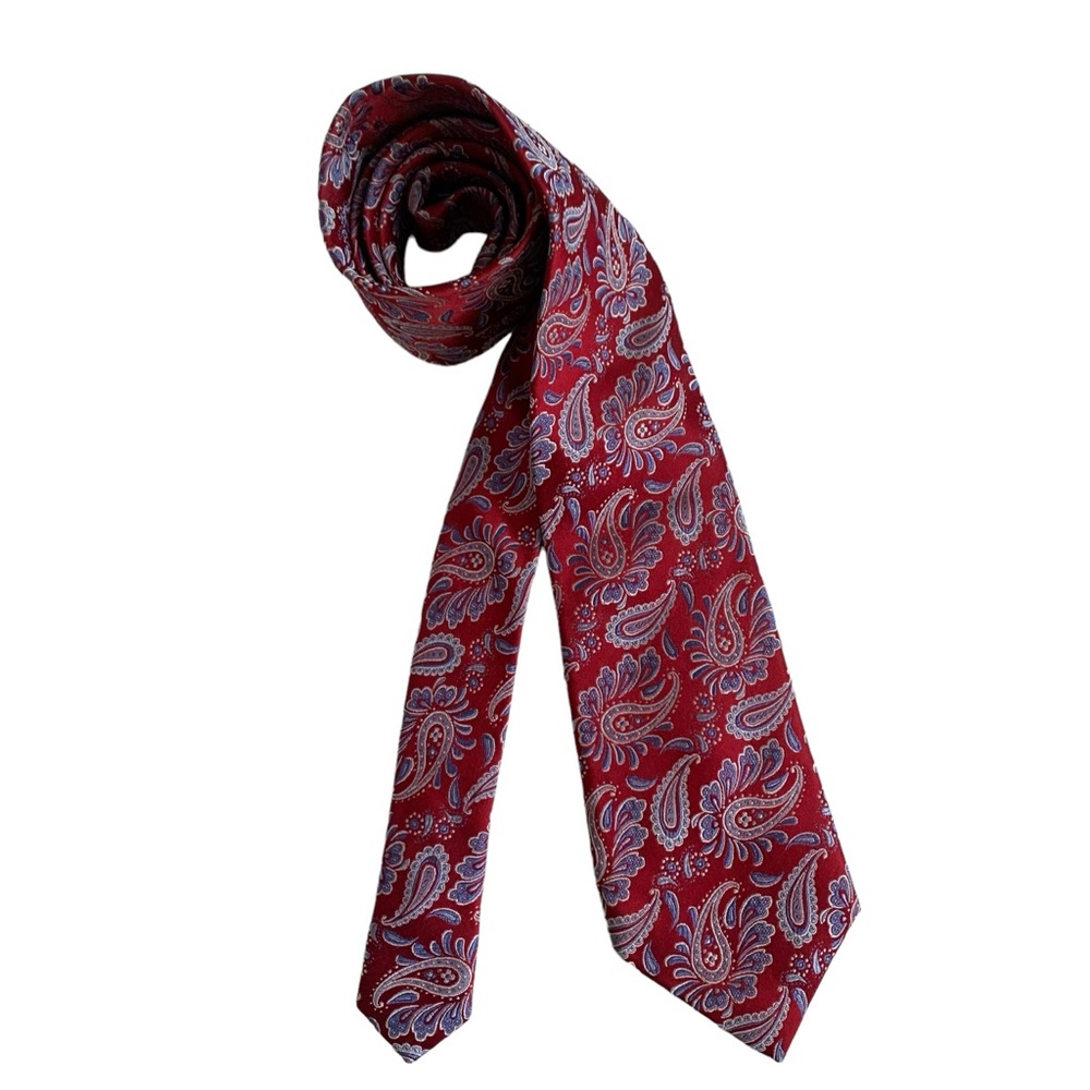 XMI Platinum Paisley Silk Tie